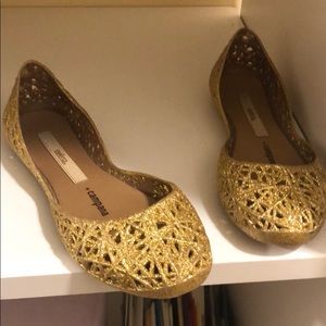 Girls gold shoes